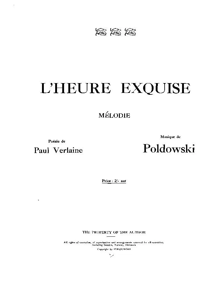 télécharger la partition d'accordéon L'heure exquise (Slow Ballade) au format PDF