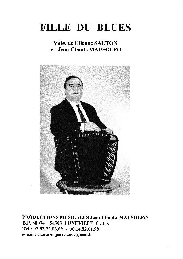 télécharger la partition d'accordéon Fille du Blues (Valse) au format PDF