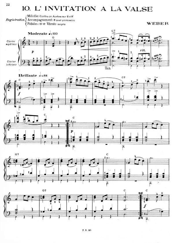 télécharger la partition d'accordéon L'invitation à la valse (Arrangement : Léo Laurent) au format PDF