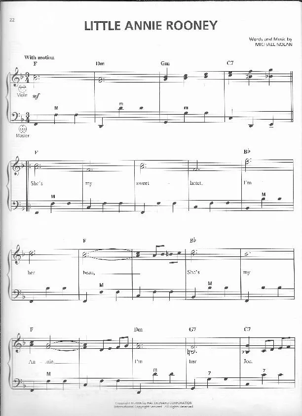 télécharger la partition d'accordéon Little Annie Rooney (Arrangement : Gary Meisner) (Valse) au format PDF
