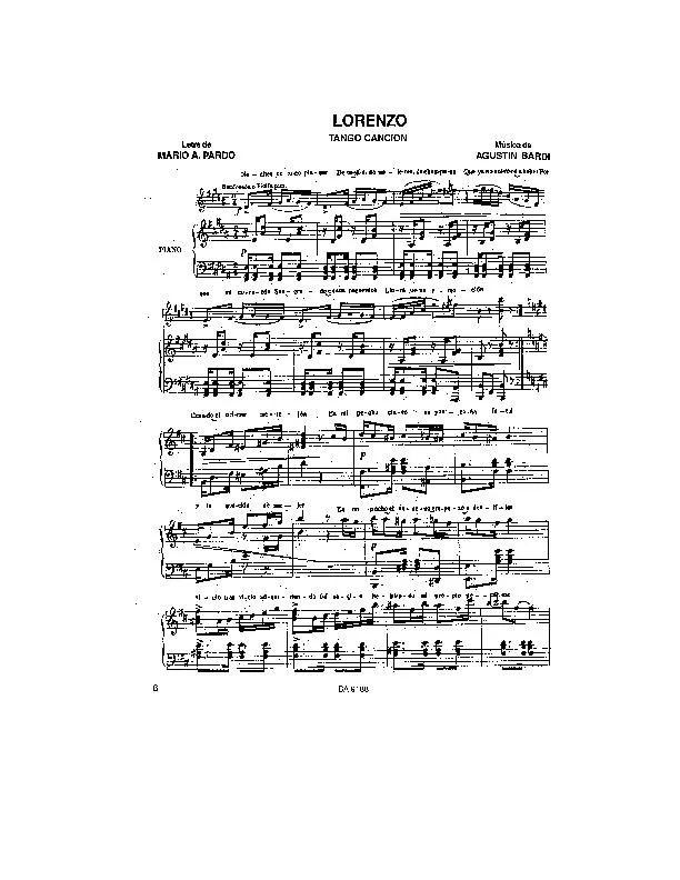 télécharger la partition d'accordéon Lorenzo (Tango) au format PDF