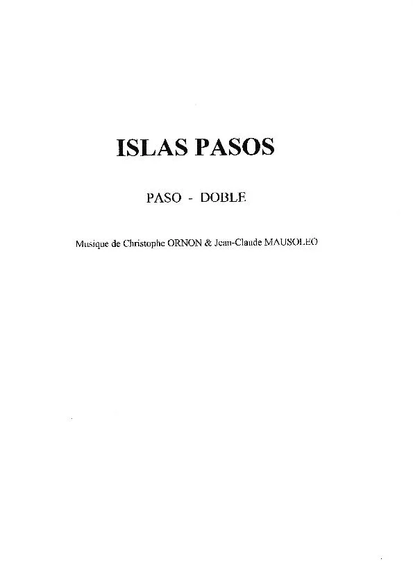 télécharger la partition d'accordéon Islas Pasos (Paso Doble) au format PDF
