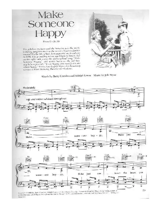 télécharger la partition d'accordéon Make someone happy (From Do Ré Mi) (Slow Fox-Trot) au format PDF