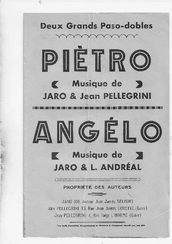 télécharger la partition d'accordéon Angèlo (Orchestration) (Paso Doble) au format PDF