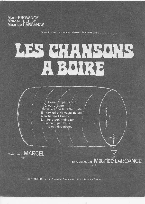 télécharger la partition d'accordéon Les chansons à boire (Pot Pourri) au format PDF