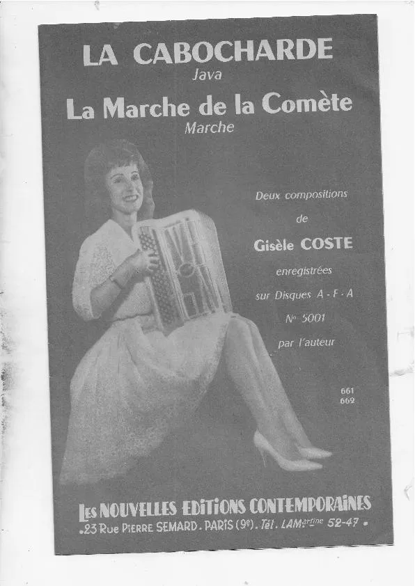 télécharger la partition d'accordéon La marche de la comète (avec ou sans variations) au format PDF