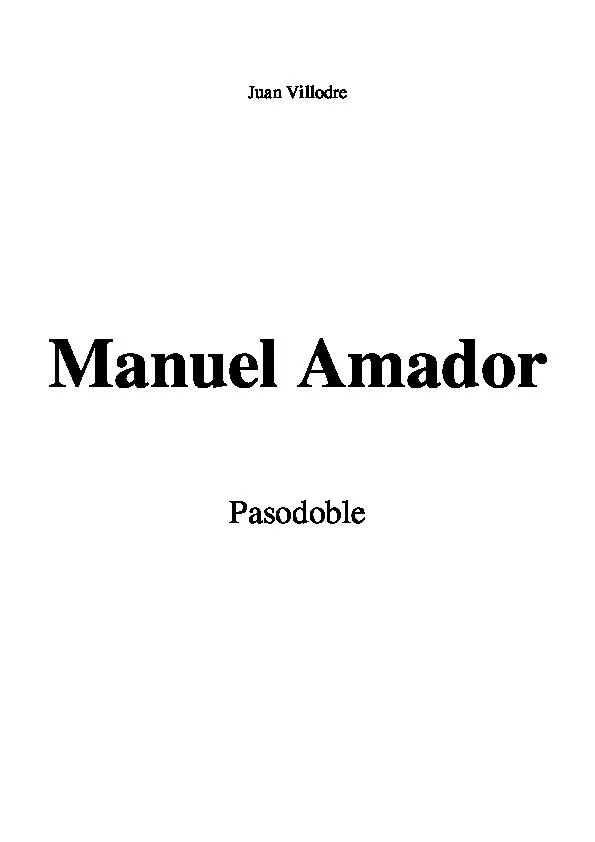 télécharger la partition d'accordéon Manuel Amador (Orchestration) (Paso Doble) au format PDF