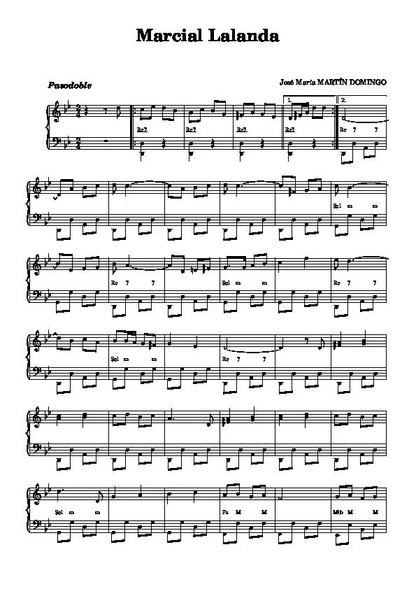 télécharger la partition d'accordéon Marcial Lalanda (Paso Doble) au format PDF