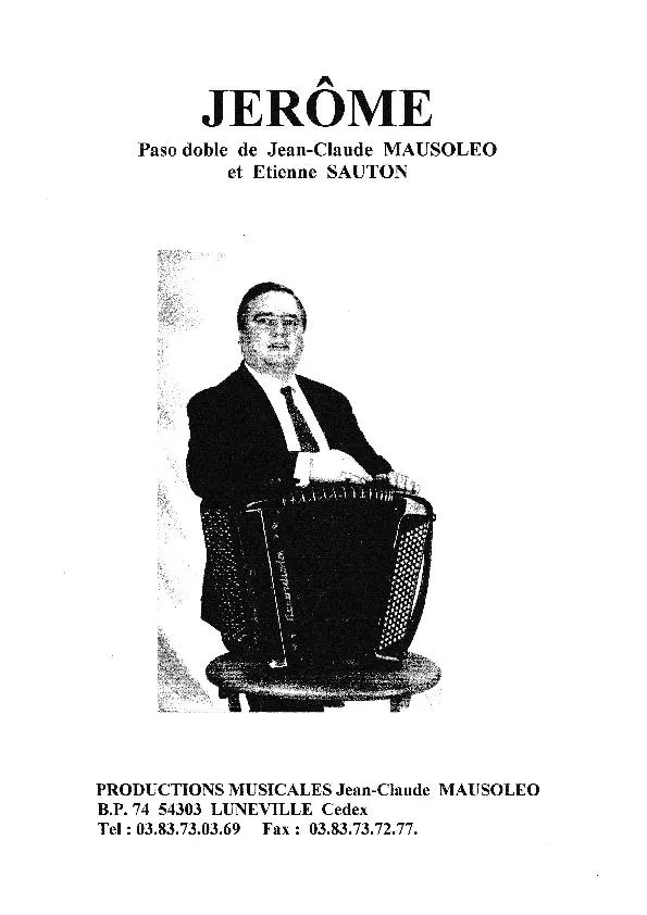 télécharger la partition d'accordéon Jérôme (Paso Doble) au format PDF