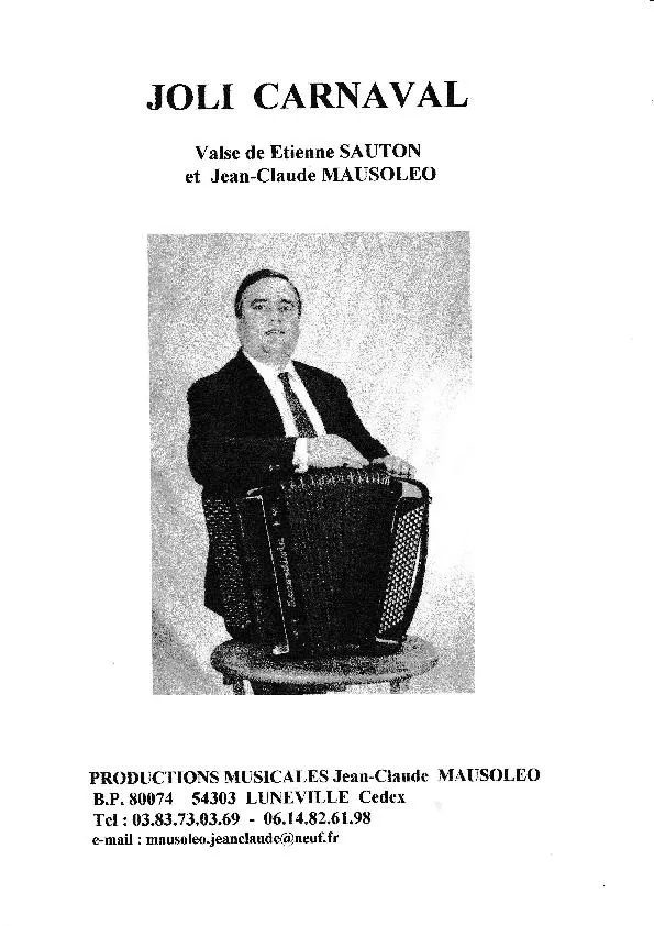 télécharger la partition d'accordéon Joli carnaval (Valse) au format PDF