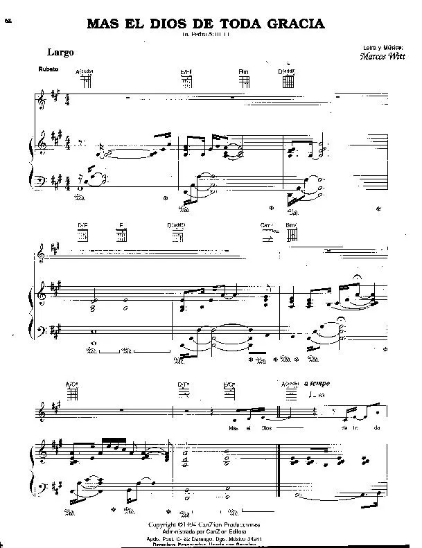 télécharger la partition d'accordéon Mas el Dios de toda gracia (Hymn Ballade) au format PDF