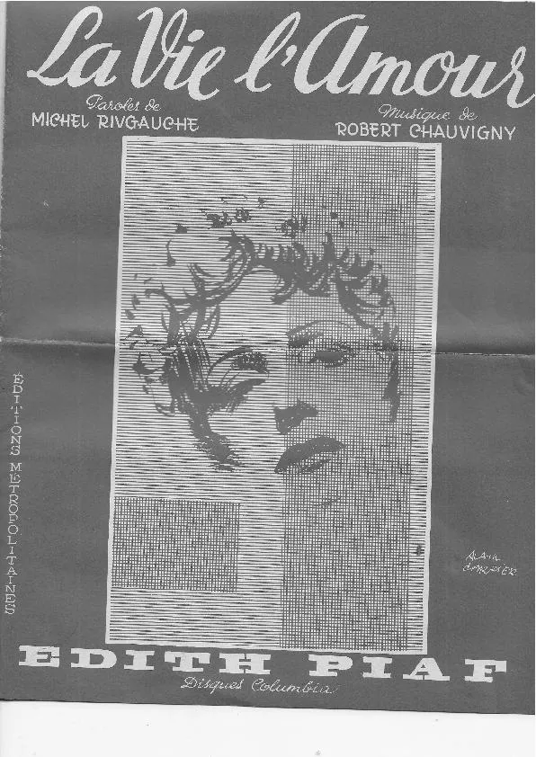 télécharger la partition d'accordéon La vie l'amour (Chant : Edith Piaf) au format PDF