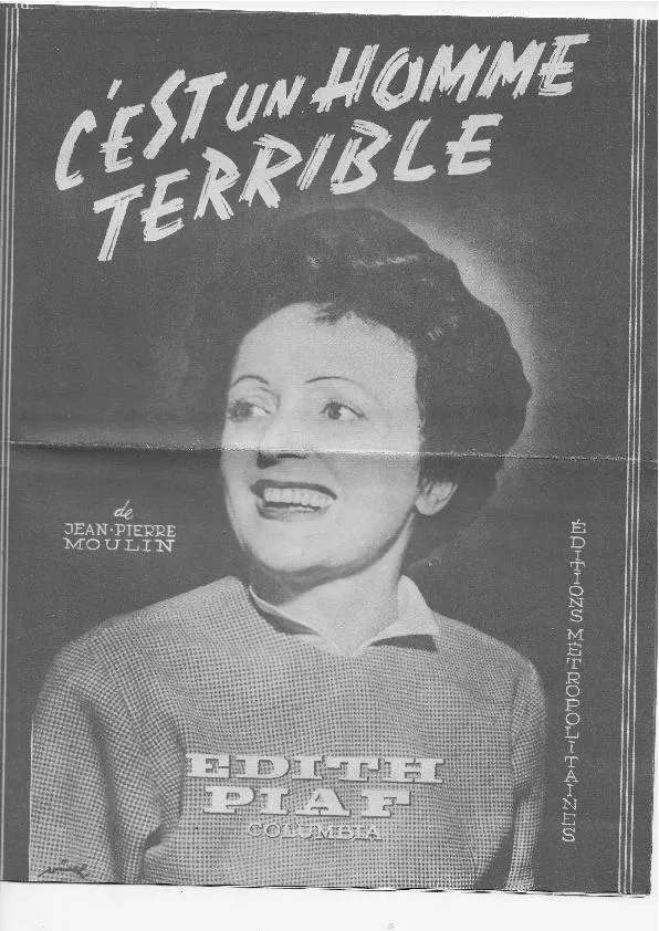 télécharger la partition d'accordéon C'est un homme terrible (Création : Edith Piaf) (Charleston) au format PDF