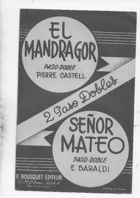 télécharger la partition d'accordéon El Mandragor (Orchestration) (Paso Doble) au format PDF