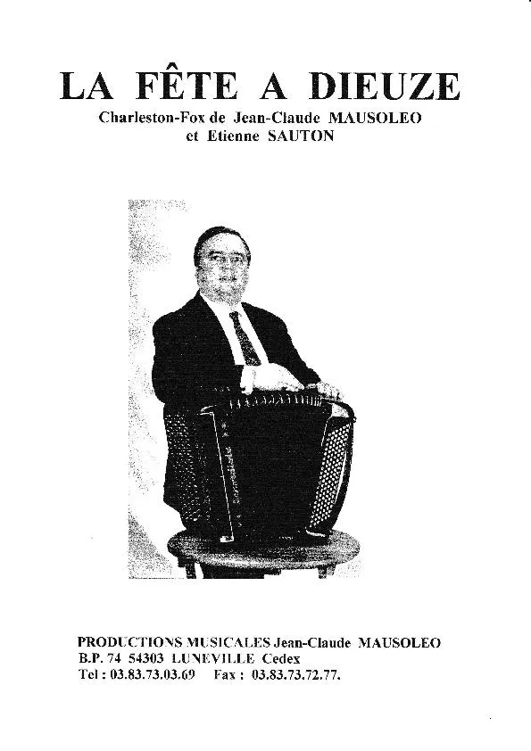 télécharger la partition d'accordéon La fête à Dieuze (Charleston Fox) au format PDF