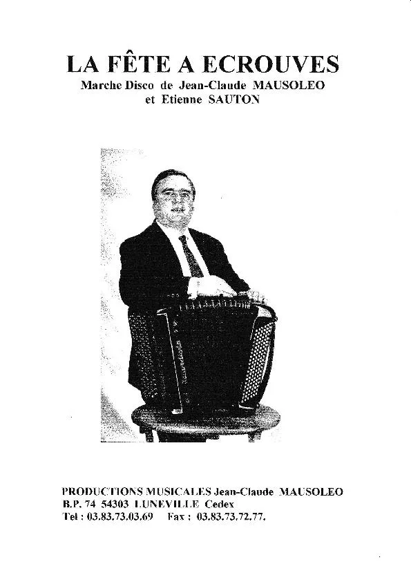 télécharger la partition d'accordéon La fête à Ecrouves (Marche Disco) au format PDF