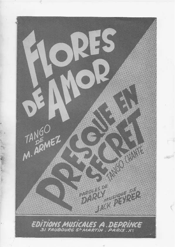 télécharger la partition d'accordéon Flores de amor (Tango) au format PDF