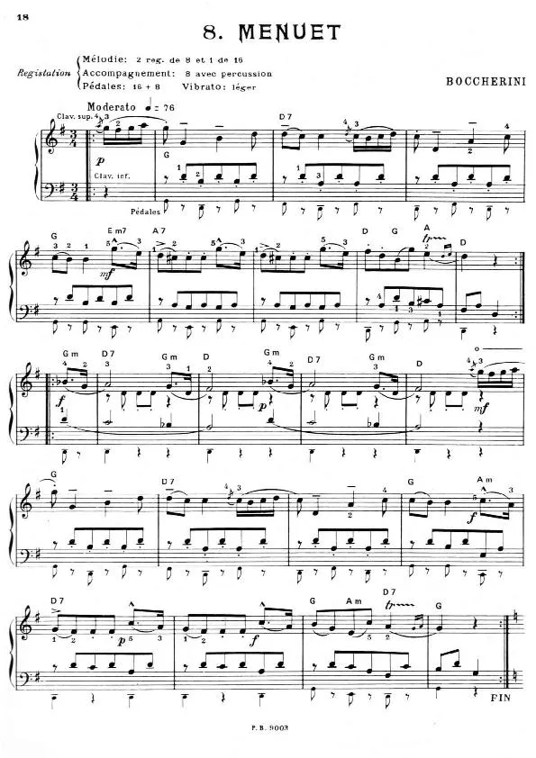 télécharger la partition d'accordéon Menuet (Arrangement : Léo Laurent) (Valse Lente) au format PDF