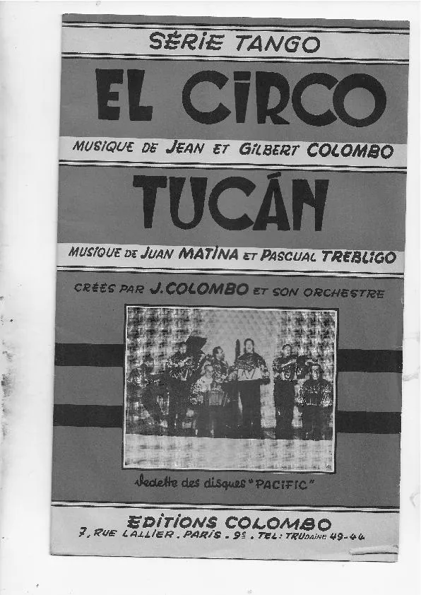 télécharger la partition d'accordéon El Circo (bandonéon A+B) (Tango) au format PDF