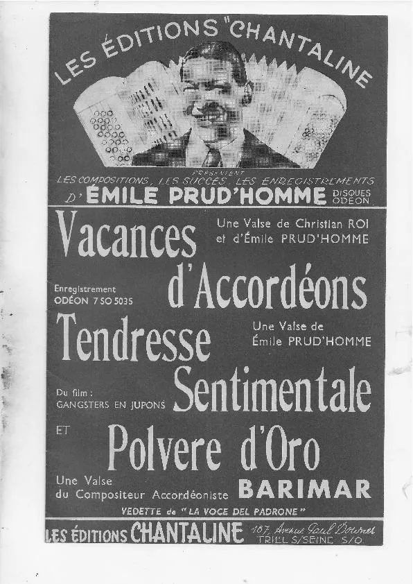télécharger la partition d'accordéon Polvere d'oro (Arrangement : Emile Prud'Homme) (Valse à Variations) au format PDF