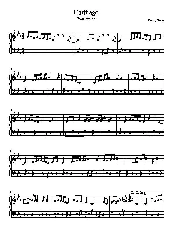 télécharger la partition d'accordéon Carthage (Paso Doble) au format PDF