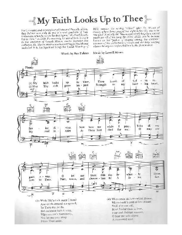 télécharger la partition d'accordéon My faith looks up to thee (Slow Fox-Trot) au format PDF