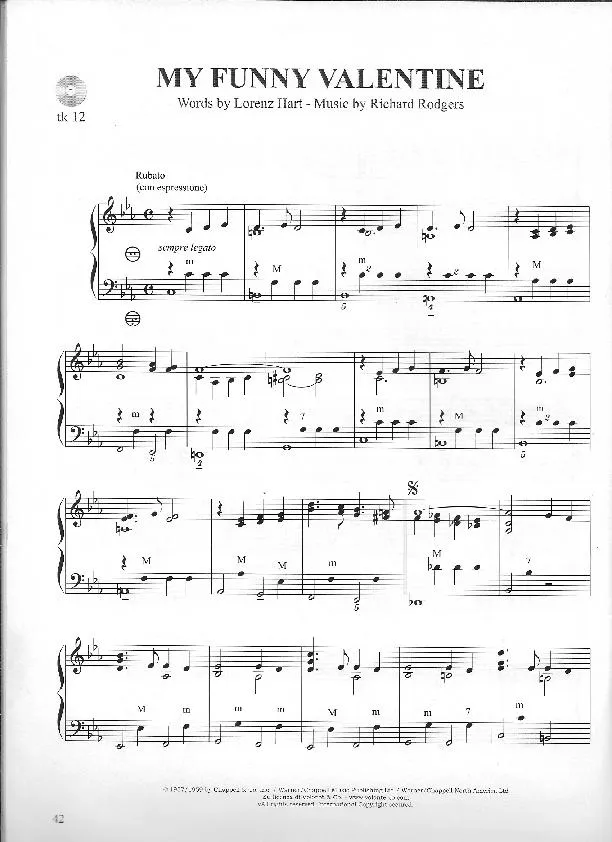 télécharger la partition d'accordéon My funny Valentine (Arrangement : Frank Marocco) (Slow Fox-Trot) au format PDF