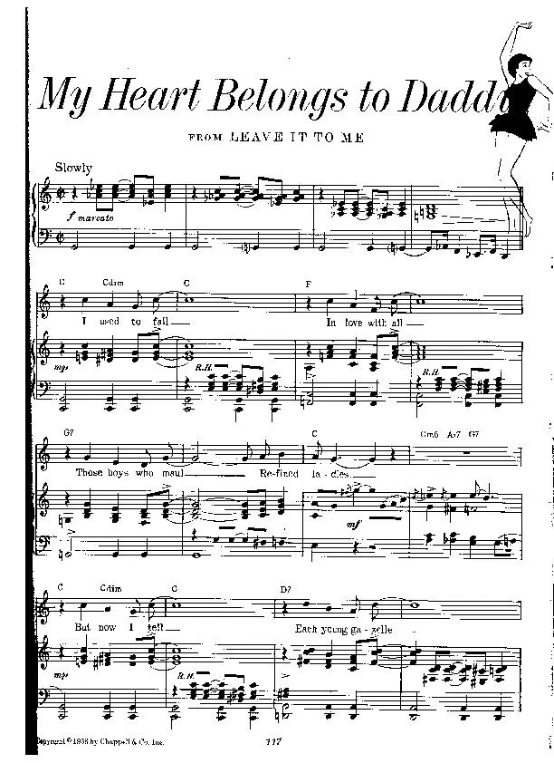 télécharger la partition d'accordéon My heart belongs to daddy (from Leave it to me) (Arrangement : Albert Sirmay) (Slow Fox-Trot) au format PDF
