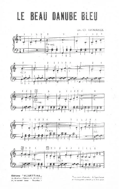 télécharger la partition d'accordéon Le Beau Danube Bleu (Arrangement de Charles Demaele) (Valse viennoise) au format PDF