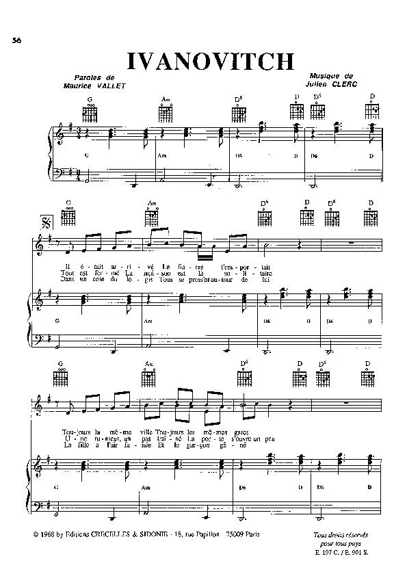 télécharger la partition d'accordéon Ivanovitch (Pop) au format PDF