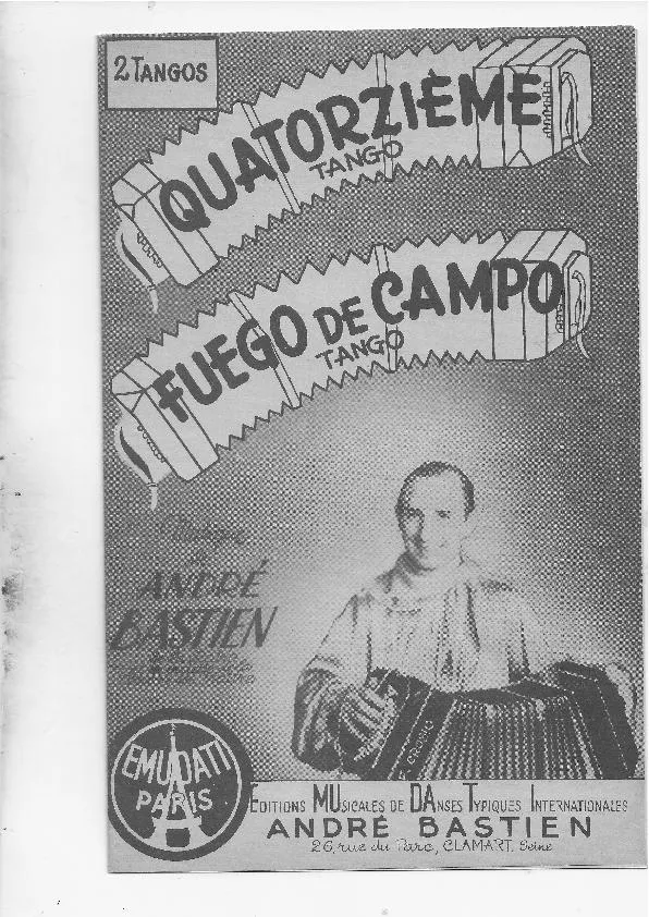 télécharger la partition d'accordéon Fuego del campo (Tango) au format PDF