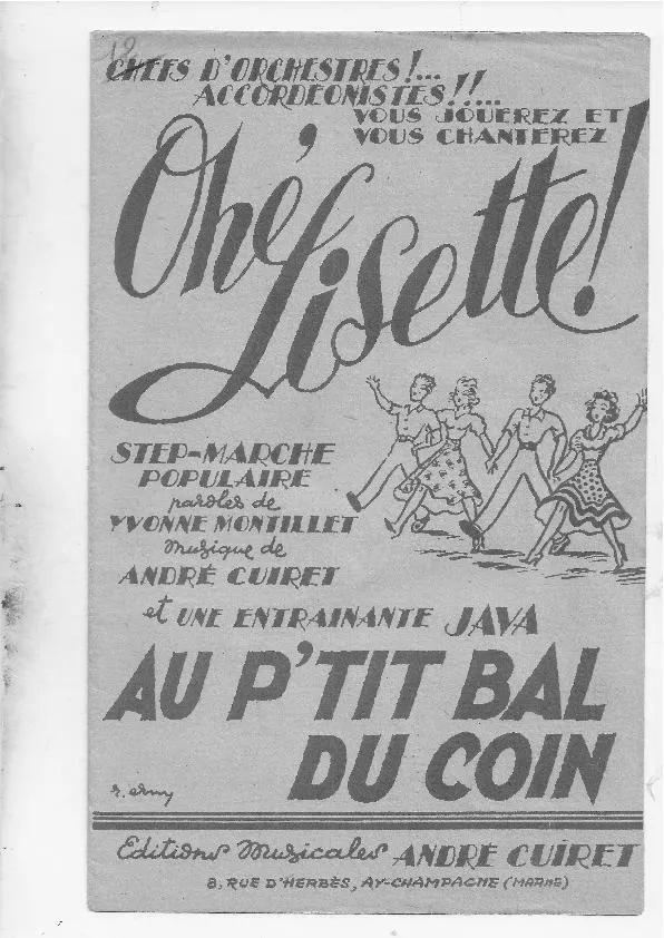 télécharger la partition d'accordéon Au p'tit bal du coin (Orchestration Complète) (Java) au format PDF