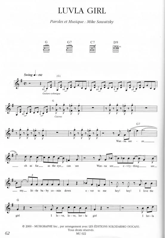télécharger la partition d'accordéon Luvla Girl (Interprètes : Les Colocs) au format PDF