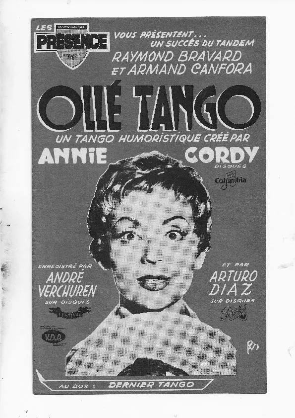 télécharger la partition d'accordéon Ollé Tango (Création : Annie Cordy) (Orchestration Complète) (Tango Humoristique) au format PDF