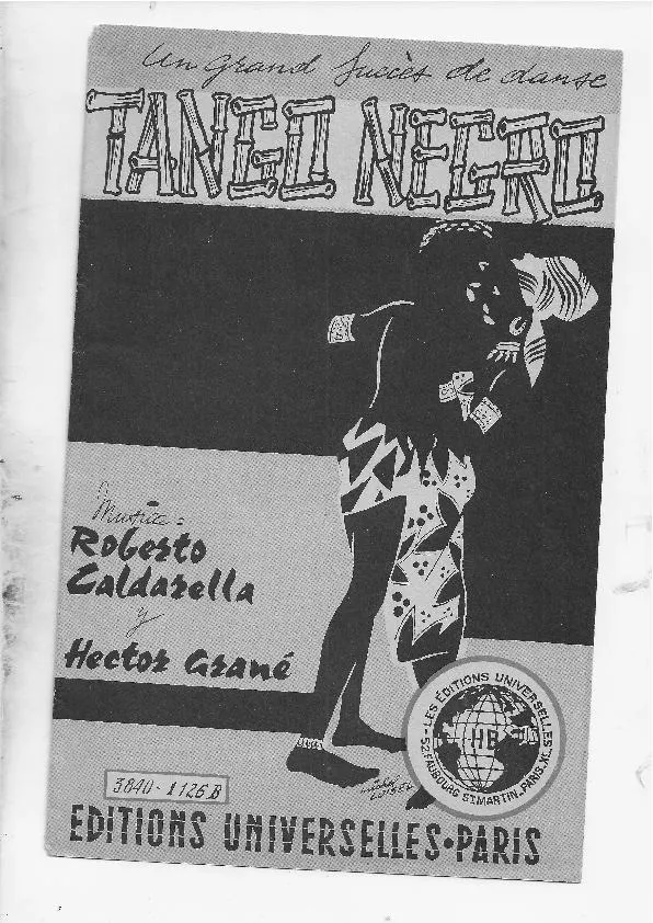 télécharger la partition d'accordéon Tango Negro (Accordéon / Bandonéons) (Tango Candombe) au format PDF