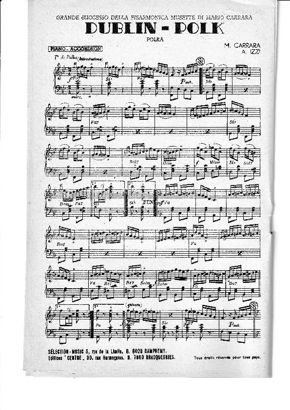 télécharger la partition d'accordéon Dublin Polk (Polka) au format PDF