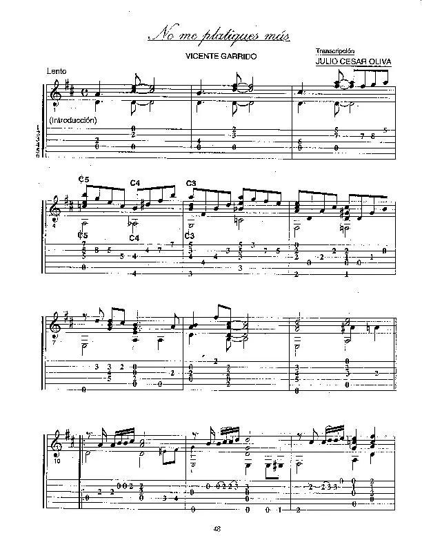 télécharger la partition d'accordéon No me platiques más (Arrangement : Julio Cesar Oliva) (Boléro) au format PDF