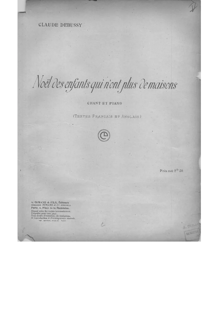 télécharger la partition d'accordéon Noël des enfants qui n'ont plus de maisons (Christmas carol for homeless children) (Chant de Noël enfantine) au format PDF