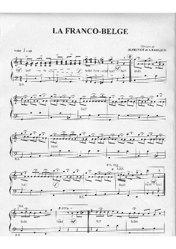 télécharger la partition d'accordéon La Franco Belge (Valse Musette) au format PDF