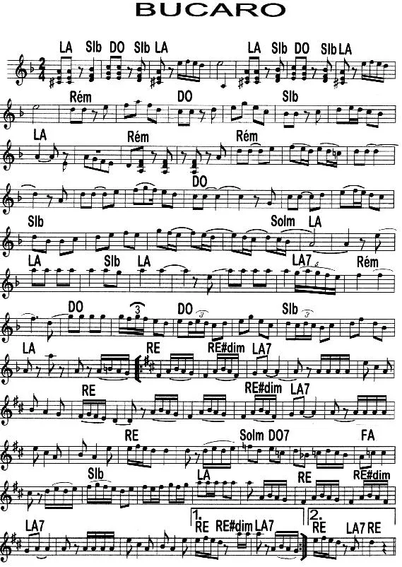télécharger la partition d'accordéon Bucaro (Paso Doble) (Relevé) au format PDF