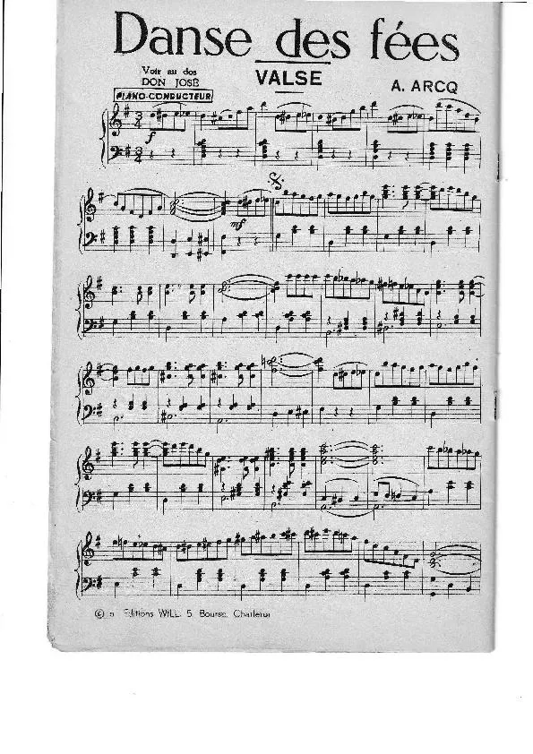 télécharger la partition d'accordéon Danse des fées (Valse) au format PDF