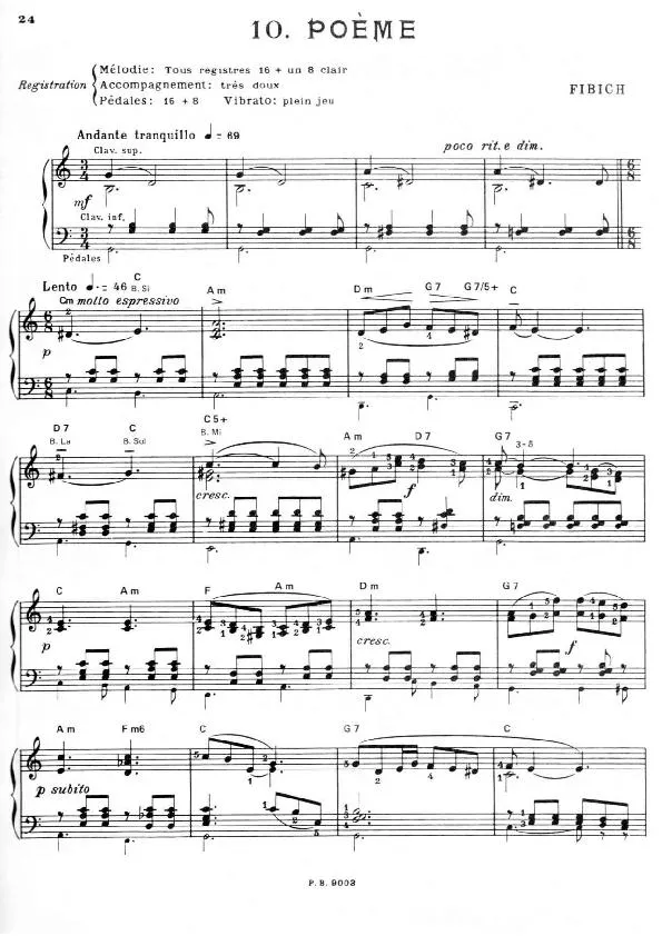 télécharger la partition d'accordéon Poème (Arrangement : Léo Laurent) (Valse Lente) au format PDF