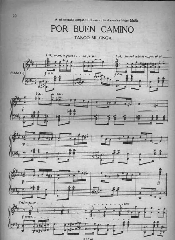 télécharger la partition d'accordéon Por buen Camino (Tango Milonga) au format PDF