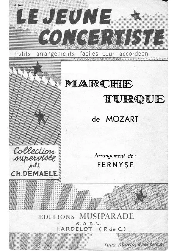 télécharger la partition d'accordéon Marche Turque (Arrangement : Fernyse) au format PDF