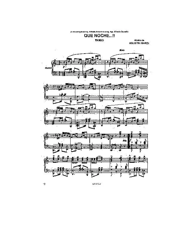 télécharger la partition d'accordéon Que noche (Tango) au format PDF