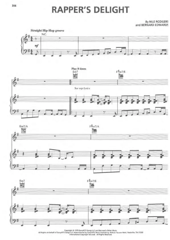 télécharger la partition d'accordéon Rapper's delight (Hip Hop Groove) au format PDF