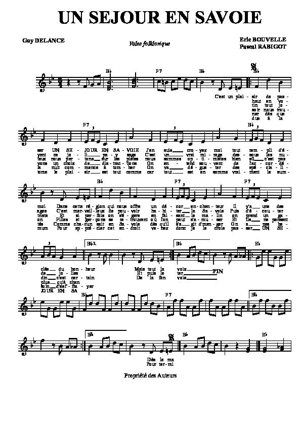 télécharger la partition d'accordéon Un séjour en Savoie (Valse Folklorique) au format PDF