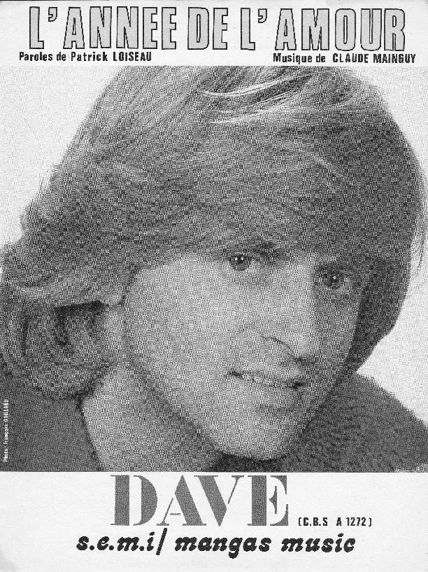 télécharger la partition d'accordéon L'année de l'amour (Chant : Dave) au format PDF
