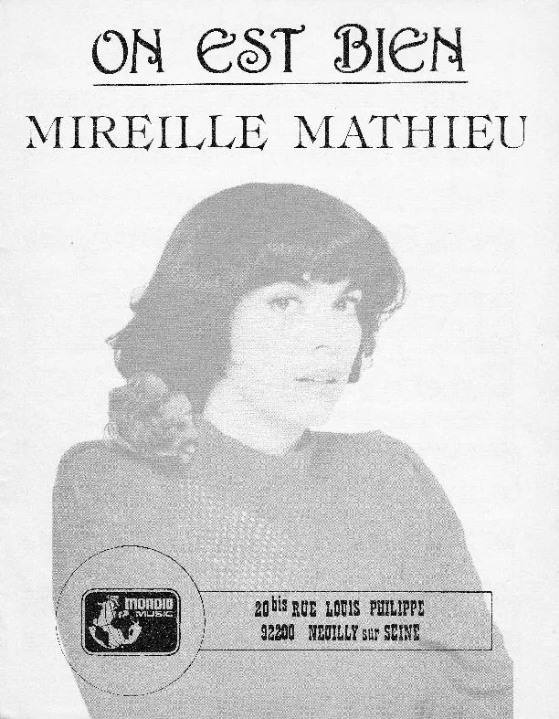 télécharger la partition d'accordéon On est bien (Only you) (Chant : Mireille Mathieu) au format PDF