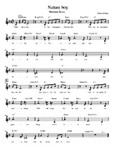 télécharger la partition d'accordéon Nature Boy / Medium Bossa / Accordéon / piano au format PDF